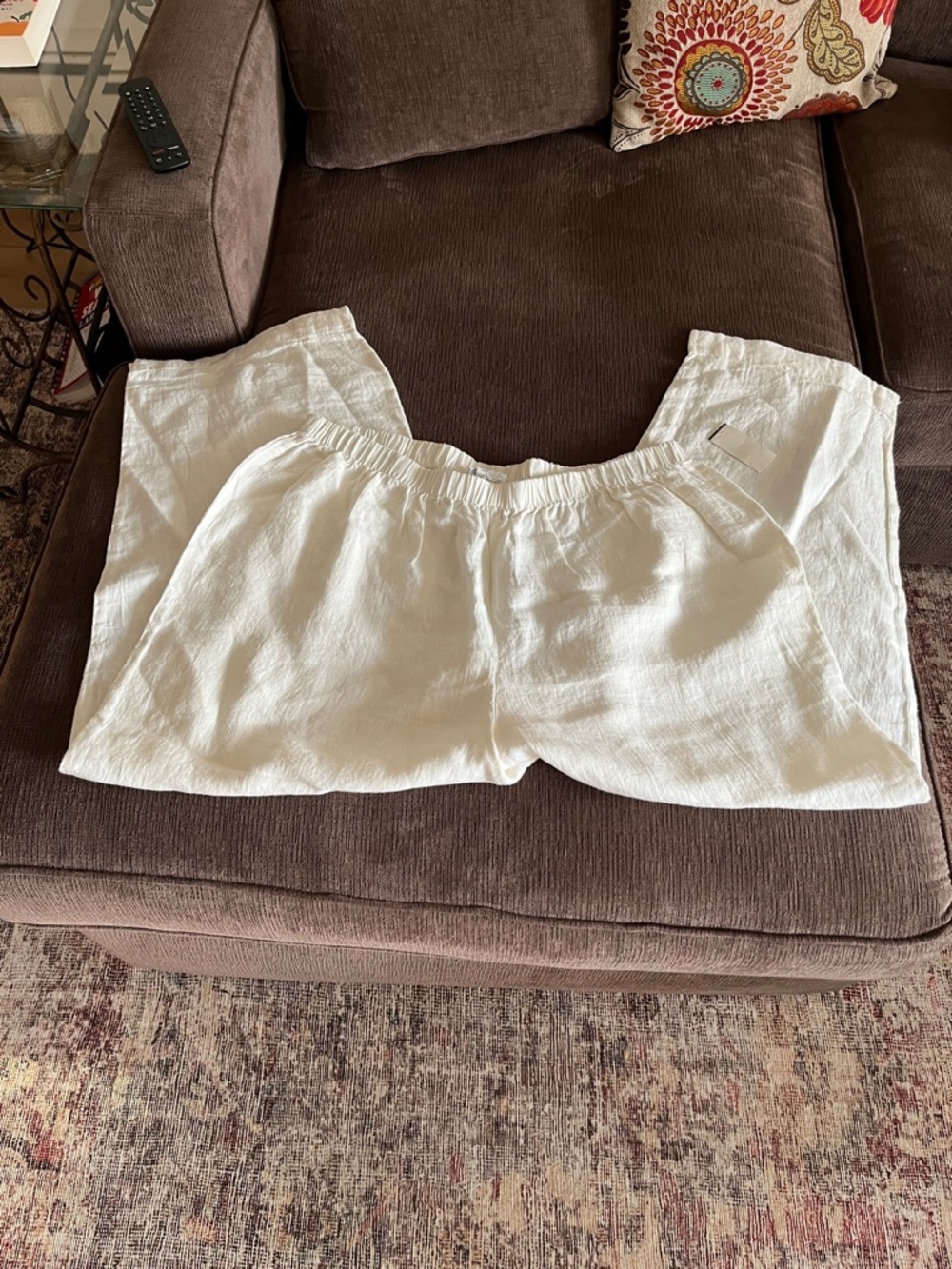 Hot Cotton White Wide Leg Pants - Picture 2 of 4
